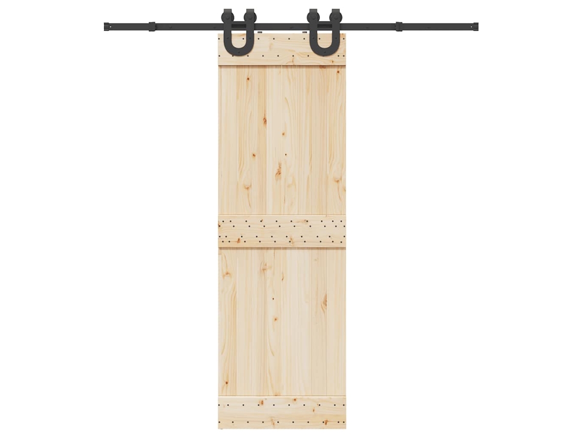 Vidaxl Kit De Ferragens Para Porta Deslizante 200 Cm Aço Preto