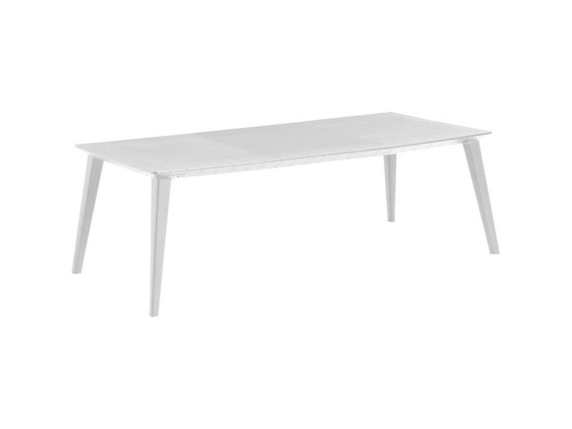 Mesa de Jardim Retangular Branca em Resina 8 a 10 Pessoas Lima -ALLIBERT BY KETER