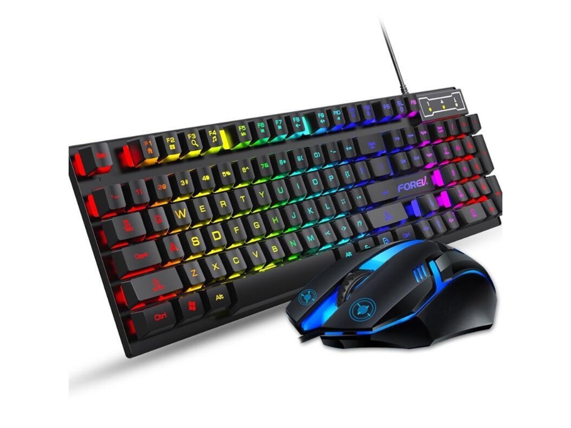 Lurelia Conjunto Teclado E Rato Com Fio, Mecânico, Gaming, Retro
