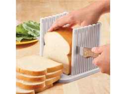 Fatiador Ajustável Para Pão Caseiro, Cor Branco, Para Torradas, Bagels E Sanduíches, Com Corte Uniforme E Armazenamento Compacto