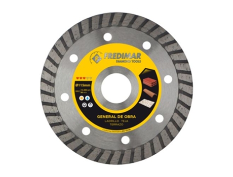 Disco Universal para Azulejos 115 Mm Turbo Corte Rápido Altura 10 Mm. FREDIMAR