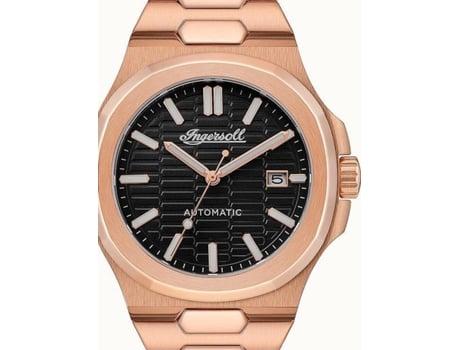 Relógio masculino ouro rosa aço inoxidável Catalina Automatik I11802 INGERSOLL