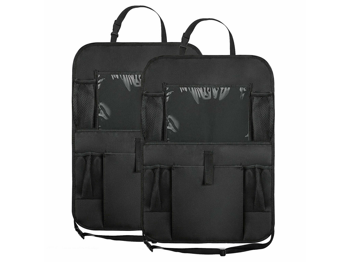 Organizador de Banco Traseiro de Carro com Suporte para Tablet Touch Screen e Bolsos | S/MARCA