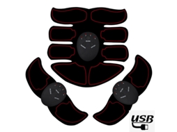 Lurelia Estimulador Abdominal Muscular Abdominal Ems Home Gym Amarelo Conjunto De Três Peças