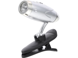 Luminária De Led Prateada Para Livros, Iluminação Suave Para Os Olhos, Baterias Substituíveis, Portátil Para Leitura