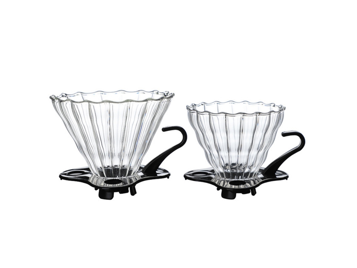 Filtro De Café Em Forma De Cone De Vidro Espesso Com Base Removível.