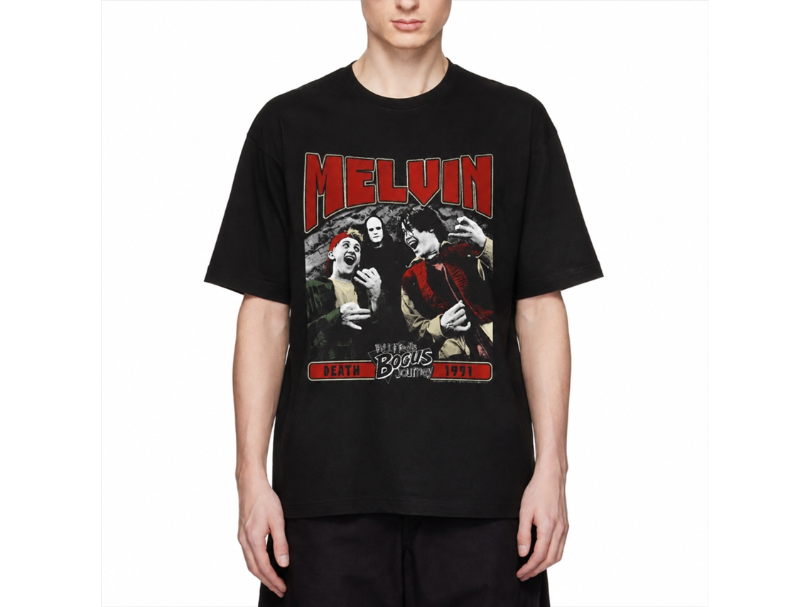 Rockinstone Bill And Ted Melvin Black Adult T-shirt Size:m
