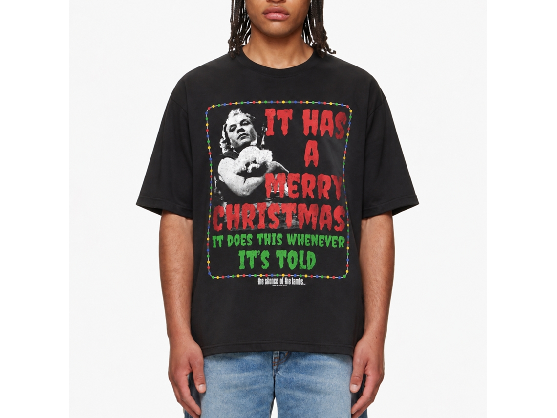 Rockinstone Silence Of The Lambs Movie It Has A Merry Christmas Black Adult T-shirt Size:xl