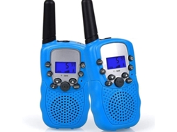 T388 Walkie Talkie Infantil 8 Canais Rádio Lanterna Infantil Walkie Aquaforge Slowmoose