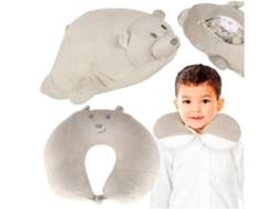Travesseiro de espuma viscoelástica, formato ergonômico em U, com bolsa BRILVIBERA