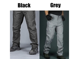 Calça Cargo Tática Masculina 2026 com Múltiplos Bolsos, Durável e Elástica para Esportes ao Ar Livre e Trabalho, Tamanho P, Cinza