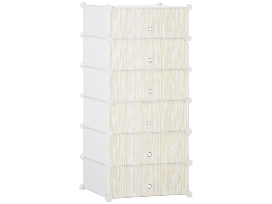 Armário de sapatos modular 6 cubos BTFORUS 49x36,5x108cm