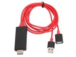 Adaptador De Cabo Hdtv 1080p Hd, Cabo De Interface Multimídia Para Iphone, Tv, Monitor E Projetor Hengjian (vermelho)