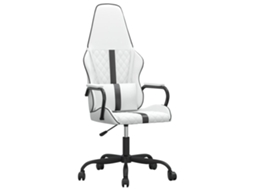 Cadeira Gaming VIDAXL Couro Artificial Branco e Preto