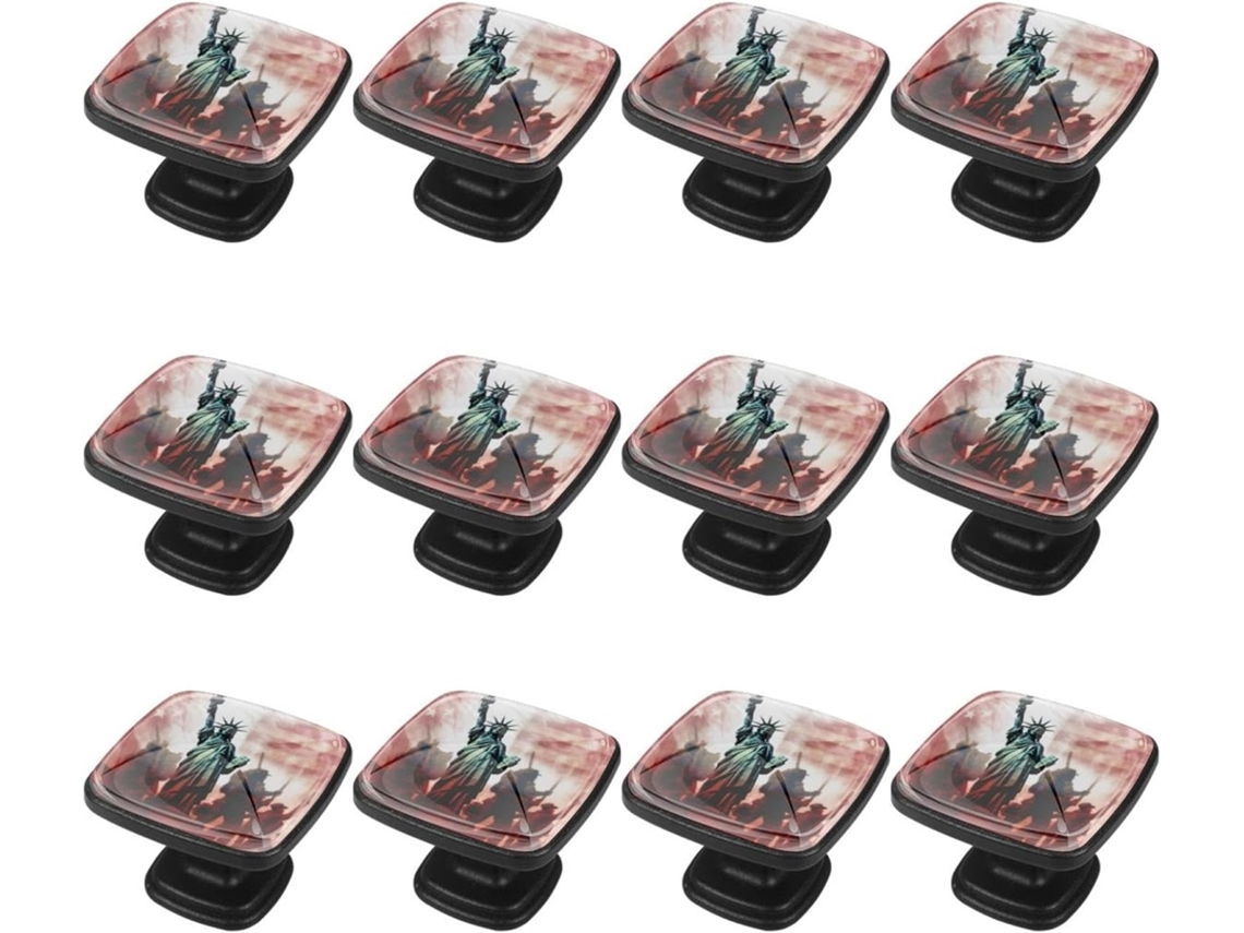 Puxadores Quadrados Para Gavetas De Cômoda, Puxadores Para Armários De Cozinha, 12 Peças, Bandeira Da Independência