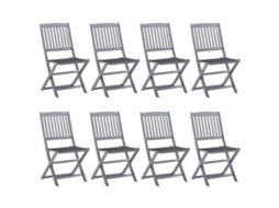 Folding Chair, Folding Chairs Vidaxl Cinzeto Madeira De Acácia (n/a)
