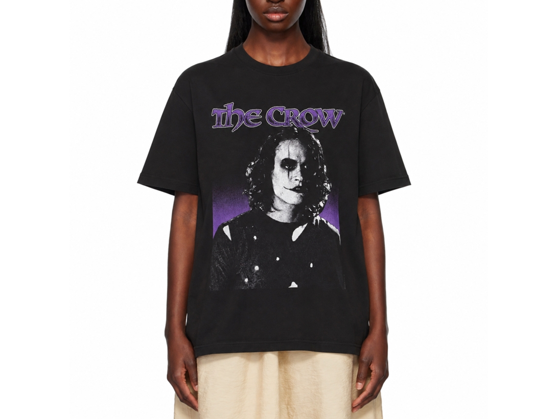 Rockinstone The Crow Movie Logo And Draven Black Adult T-shirt Size:xxxl
