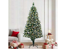 Vidaxl Árvore De Natal Artificial Verde 180 Cm Pvc, Aço E Plástico