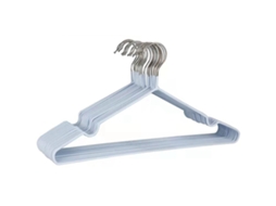 10pcs Cabides De Aço Inox 40cm Para Dormitório Azul