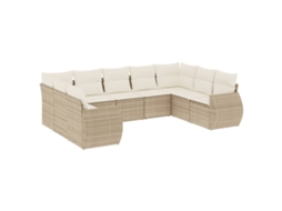 Garden Sofa Set, Garden Sofa Sets Vidaxl Bege Rattan / Vime (n/a)