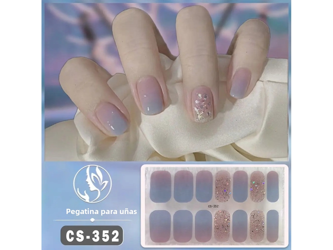 Adequado Para Unhas De Gel Semi-curadas, Contém 14 Folhas Autoadesivas.