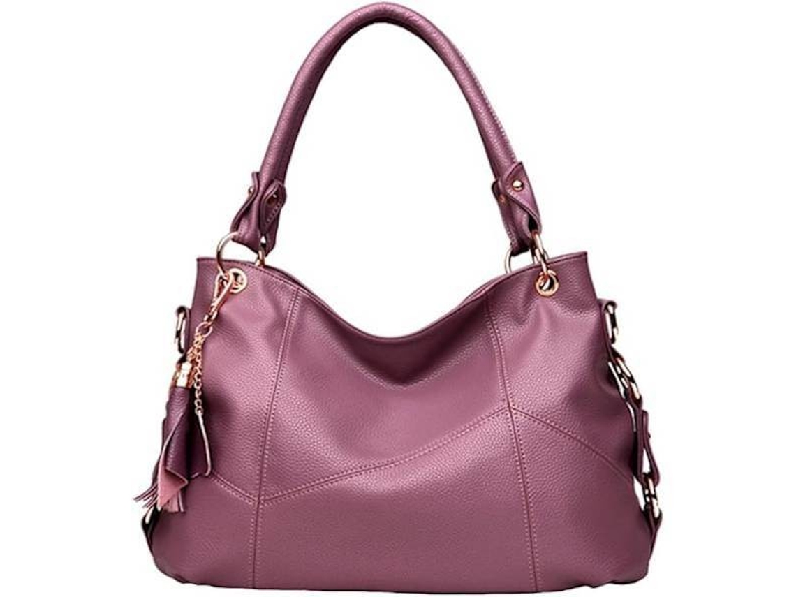Bolsa feminina AQUAFORGE, alça superior, ombro, transversal, roxa