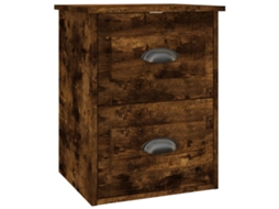 Wall-mounted Bedside Cabinet, Wall-mounted Bedside Cabinets Vidaxl Marrom Madeira Processada (n/a)