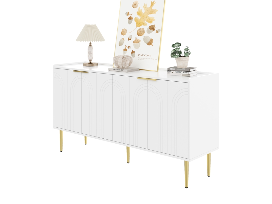 Cômoda Moderna E Simples, Armário Lateral Com Buffet E Sala, 140l X 38p X 75a (cm)