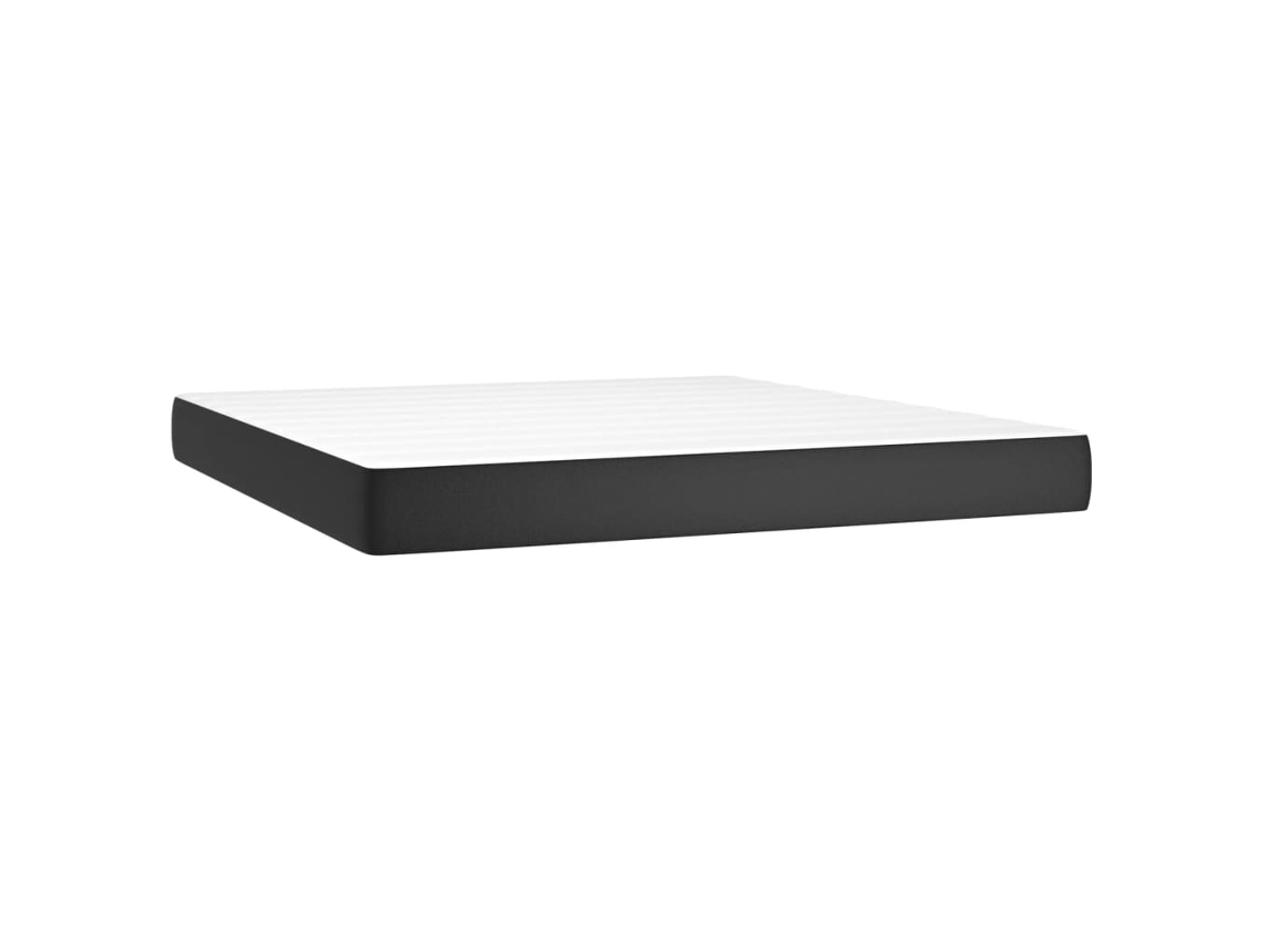 Pocket Spring Bed Mattress, Pocket Spring Bed Mattresses Vidaxl Preto Couro Artificial (160 X 200 Cm)