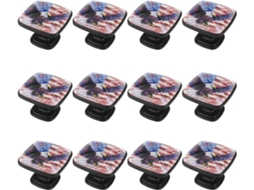 Puxadores Quadrados Para Armários De Cozinha, Puxadores Para Armários E Gavetas, 12 Peças, Bandeira Americana E Águia
