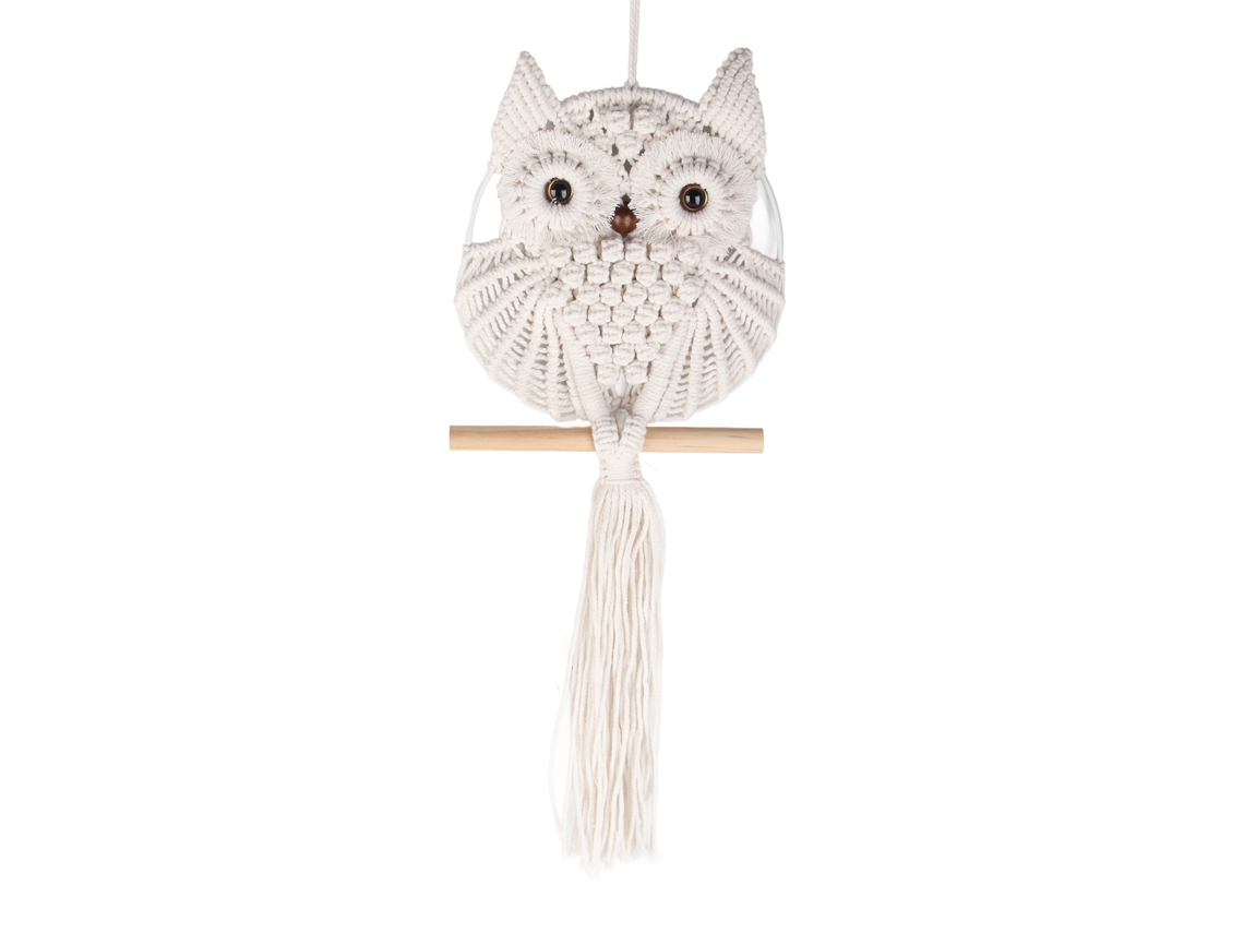 Pendente De Parede Macramê Coruja Tapestry Boho Para Sala