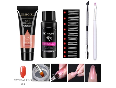 Conjunto De Gel De Extensão Poli Nail Art Clear Camouflage Color Nail Tip Form Crystal Uv Gel Nail Gel Limegirl