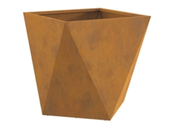 Conjunto 1 Caixa De Vaso Vidaxl Castanho Aço (50 X 50 X 50 Cm)