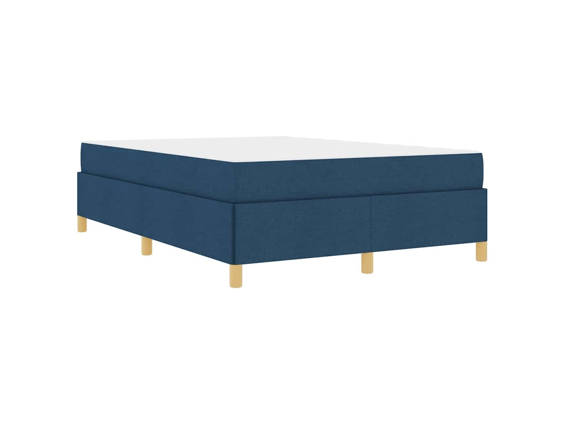Conjunto 1 Estrutura Da Cama Vidaxl Azul Tecido (140 X 190 Cm)