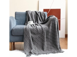 Mantas de Tricô Leves e Decorativas Quentes Confortáveis com Pompons Ideais para Sofá Cama, Macio, Quente, Ide