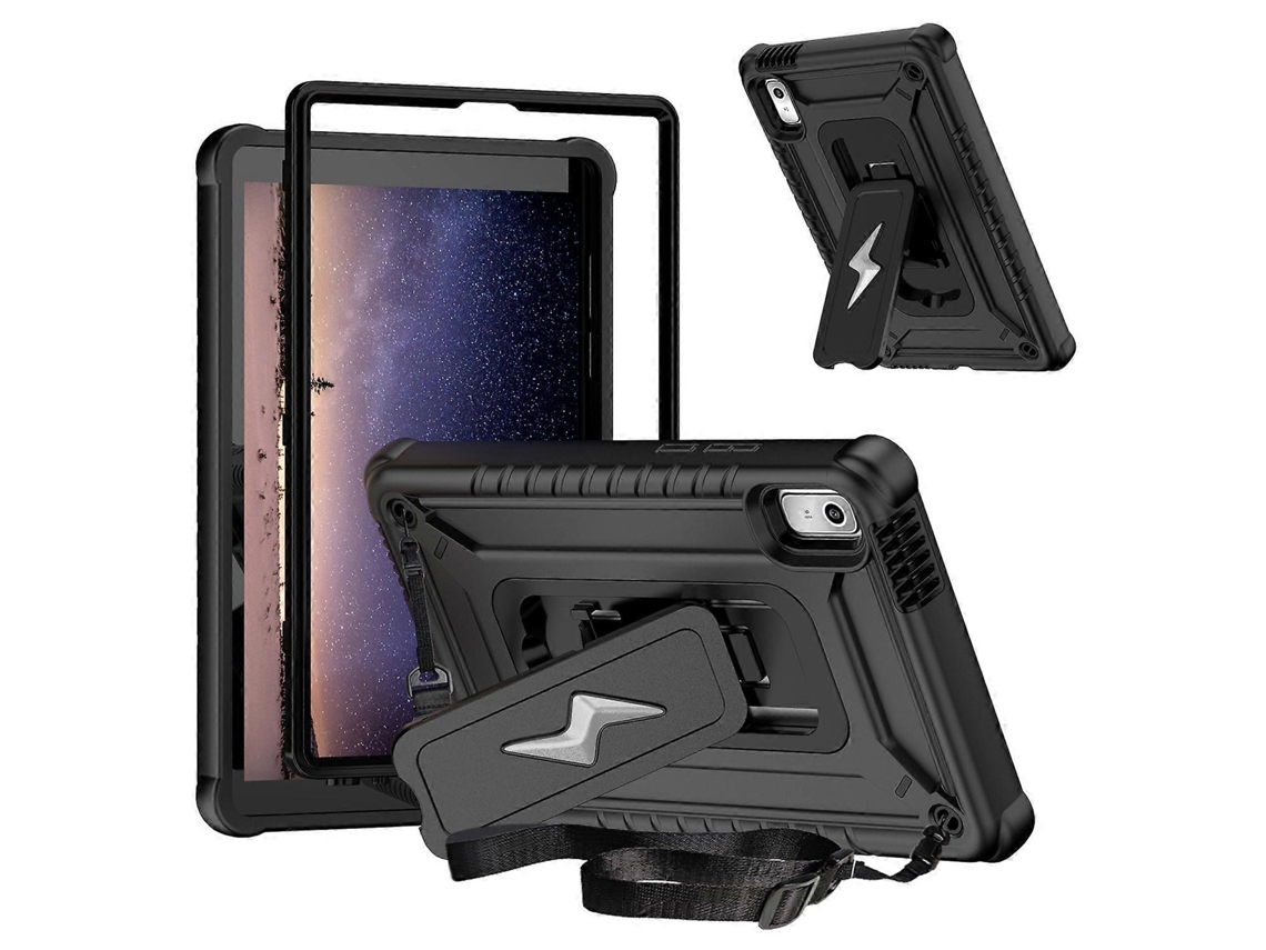 Capa Giratória 360° Em Silicone E Pc Para Lenovo Nook Tab M9 Tb-310fu Tb-310fx 9 Polegadas, Preto Elysve