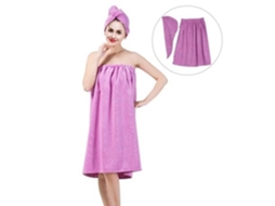 Ebtools Conjunto de Banho e Roupinha Ebtools Soft Spa com Touca de Secagem Rápida para Cabelo, Ideal para Mulheres BRILVIBERA