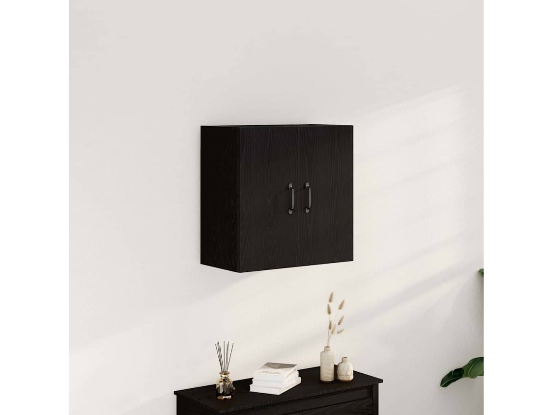 Vidaxl Armário De Parede Carvalho Preto 60x31x60 Cm Madeira Projetada