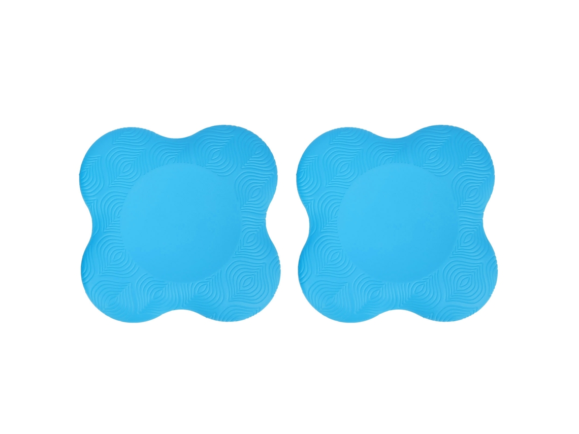 Business 2pcs Almofadas Pu para Joelhos e Cotovelos de Yoga Antiderrapantes Duas Faces Leve e Durável Azul