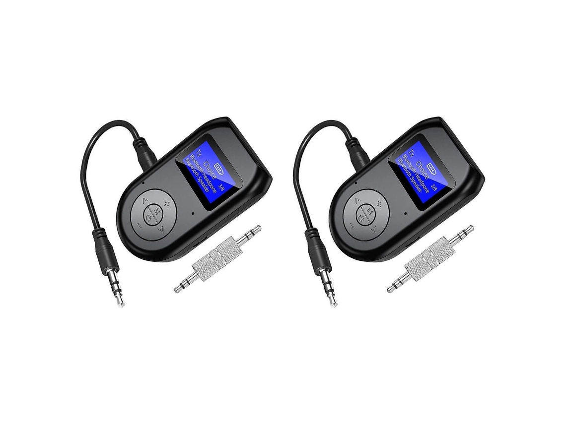 Transmissor E Receptor Bluetooth 4 Em 1 (2 Unidades), Adaptador De Áudio Aux Bluetooth 5.0 Sem Fio De Baixa Latência Para Sistema De Som Doméstico.