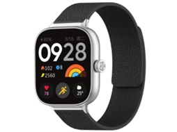 Bracelete para Redmi Watch 6 / 5 / Xiaomi Band 9 Pro / 8 Pro XIAOMOYU em silicone magnético com textura de lichia preta
