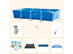 Intex Piscina Com Estrutura Retangular - 450x220x84 Cm - 7-peças S20063