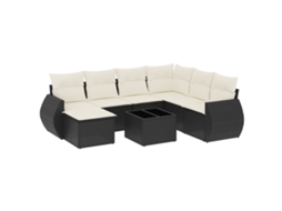 Garden Sofa Set, Garden Sofa Sets Vidaxl Preto Rattan / Vime (n/a)