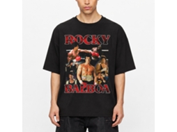 Rockinstone Rocky Movie Collage Black Adult T-shirt Size:xxl