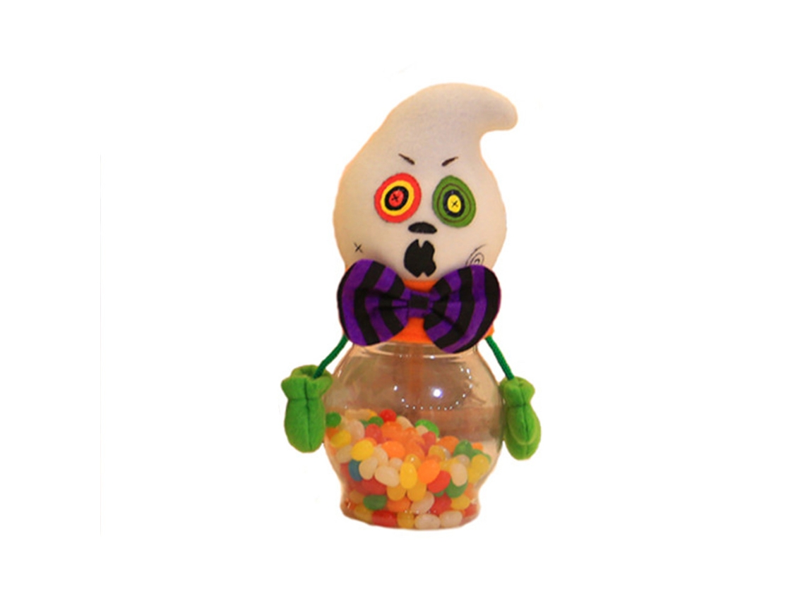 Laxiscreed Pote De Plástico Transparente Para Doces, Biscoitos E Chocolates Com Decoração De Halloween E Morcego