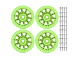 Mali aros de Roda Beadlock de Nylon para Carros Rc 1/10 Axial Scx10 Traxxas, Verdes, Leves e Duráveis