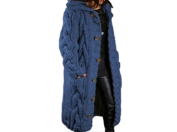 Cardigan De Inverno E Outono Para Mulheres Plus Size: Conforto, Estilo E Aconchego Em Fibra Química The Cowboy Blue