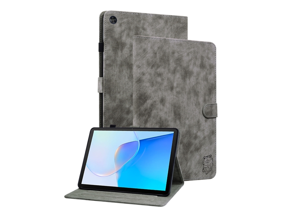 Capa‑flip De Couro Padrão Tigre Halinuia Para Tablet Huawei Matepad Se