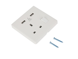 Laxiscreed Tomada De Parede Uk Com Usb, Led Indicador E Saída De 2100ma Para Carregamento Rápido
