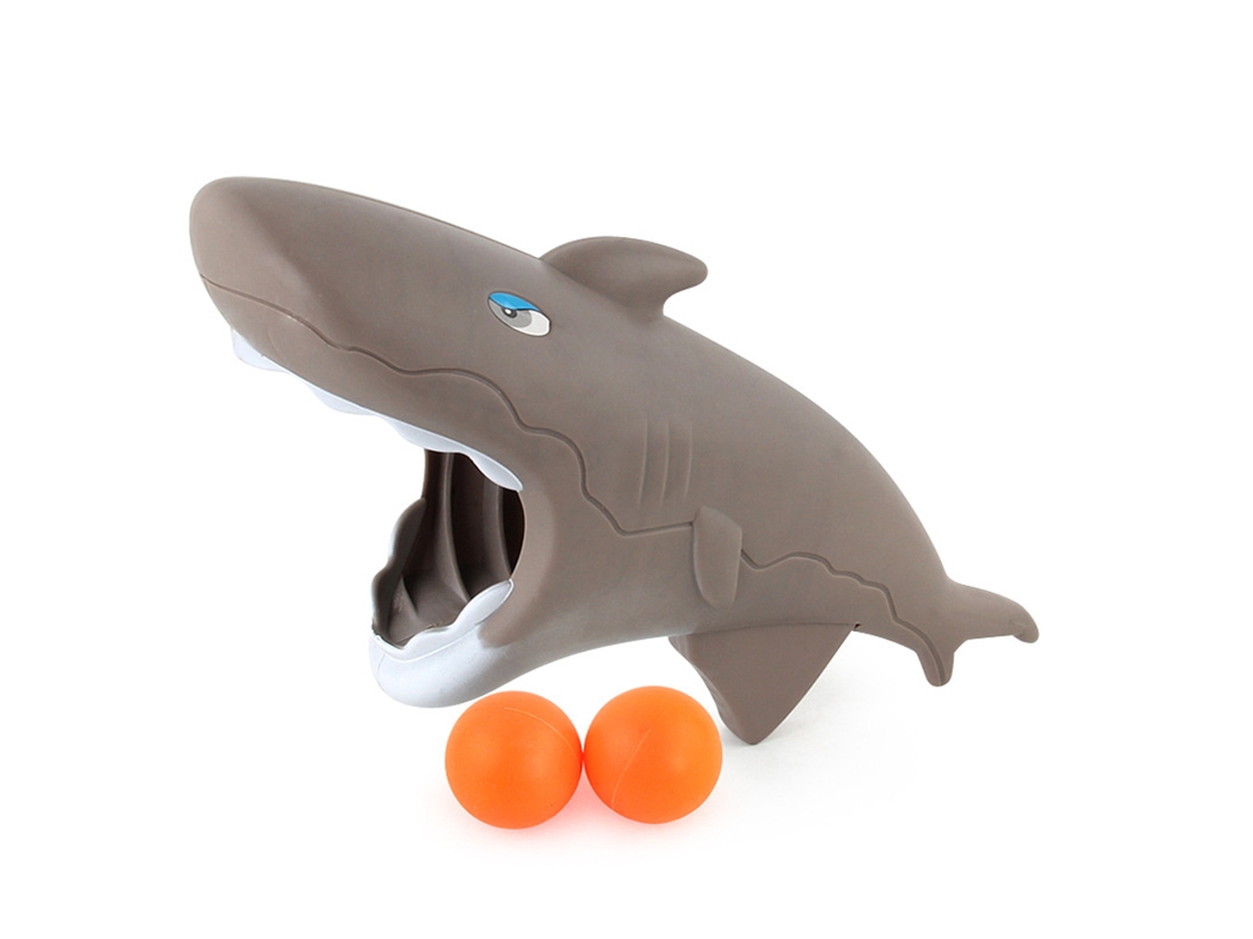 Primerox brinquedo de Lançamento de Bola Ping Pong Tubarão Cinza Interativo para Pais e Filhos